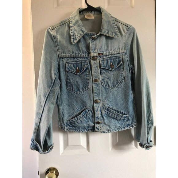 Vtg 1970's Lois Denim Jean Jacket Size S Made In Valencia Spain Bull Logo Size 4 - Picture 6 of 10